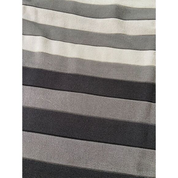 French Connection NWT Bodycon Gray Striped Dress Size 10 Knee Length - Picture 8 of 13